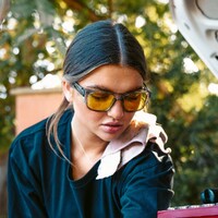 SafeStyle Fusions Graphite Frame Yellow Lens Safety Glasses