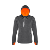 Ladies Pace Hoodie Grey/Fluoro Pink XSmall