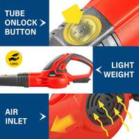 Topex 20v combo kit hammer drill impact driver light leaf blower w/ 2 batteries