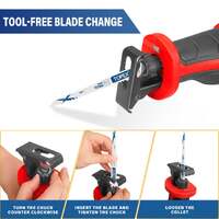 Topex 920w reciprocating saw w/ 34 pcs blades  quickly cut depth in wood and metal cutting