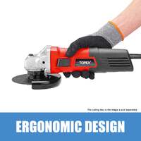 Topex heavy duty 900w 125mm 5inch angle grinder with side handle protection switch