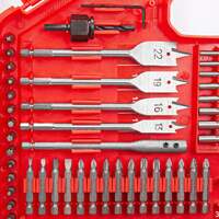 Topex 246pcs combination drill bit set screw bits titanium for metal wood masonry