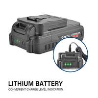 Topex 20v lithium-ion cordless drill driver impact hammer drill w/ battery charger