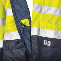 TRU Workwear Quilted Rain Jacket with Reflective Tape