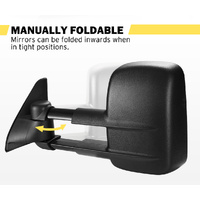 Pair Extendable Towing Mirrors For Toyota Prado 120 series  2002-2009