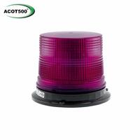Large LED Beacon Magenta Magnetic Base 12-24V
