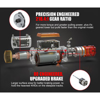 FIERYRED 12V 17500LBS Wireless Electric Winch Synthetic Rope