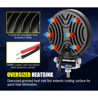 LIGHTFOX 2x4inch Round LED Work Light Combo Driving Lamp Reverse Offroad 4WD