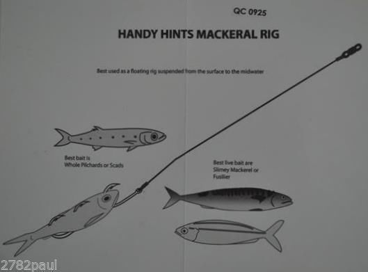 Wilson Mackerel Fishing Rig 3x4/0 Hook-Setup - 30lb Multi Strand