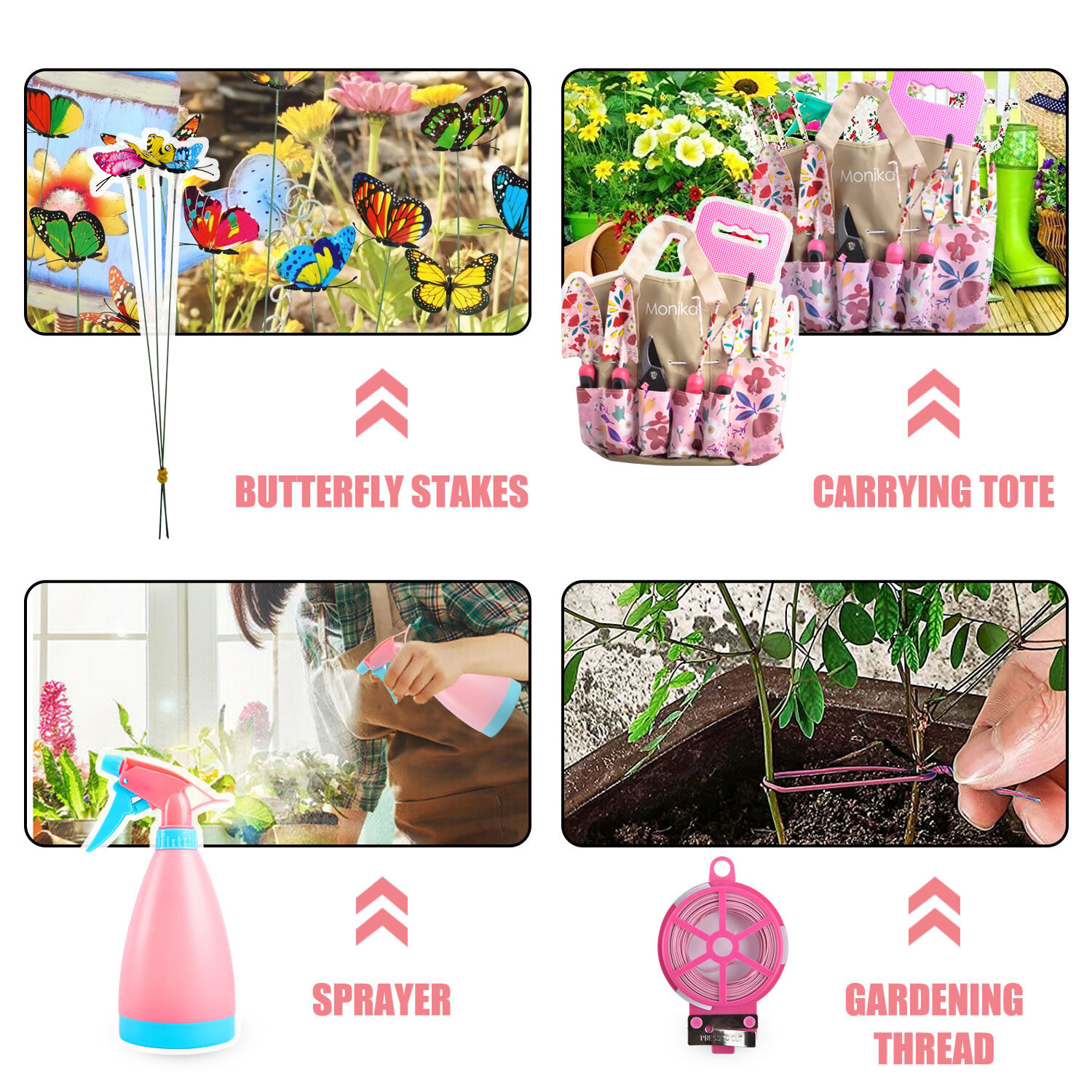 Monika 20-Piece Garden Tool Kit Set Garden Tools For Woman Gifts