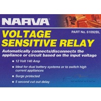 Narva 61092Bl Voltage Sensitive Relay 12V Vsr Isolator 140A Dual Battery System