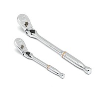 GearWrench 1/4" & 3/8"Dr 90T Dual Material Locking Flex Head Teardrop Ratchet Set 81274T