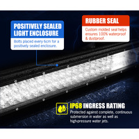 LIGHTFOX 28inch LED Light Bar Tri Row Flood Spot Combo Offroad Driving Lamp 4WD