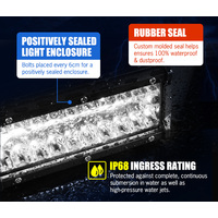 LIGHTFOX 2x 7inch LED Light Bar Spot Flood Combo Work Driving Lights OffRoad 4WD 6"