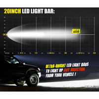FIERYRED 20inch LED Light Bar combo Driving Lamp Offroad 4WD SUV Truck