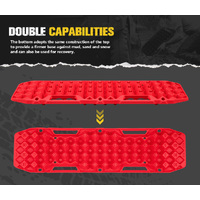 BUNKER INDUST Recovery Tracks 10T Sand Mud Snow Grass 4WD Accessory 1Pair Red
