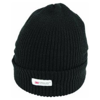 THINSULATE Acrylic Rib Knit BEANIE Hat Winter Thermal Lined Warmer Snow Ski - Navy Blue