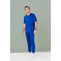 Mens Riley Slim Leg Jogger Scrub Pant Size S Colour Electric Blue