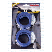 Carfit Heavy Duty Cambuckle Cinch Strap 25mm x 1.8m 2x Pack