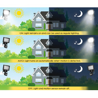 MOBI Pair 120 LED Solar Sensor Lights Outdoor Motion Detection Light Security Garden
