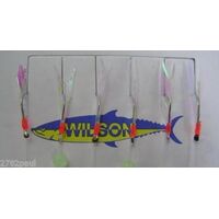 Wilson Bait Jig Fishing Rig 6 Hooks Size 10 - Bulk 10pc
