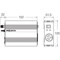 Projecta 300 Watt Inverter 12 Dc Volt To 240 Volt Step Down Converter New Im300