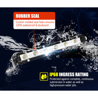 LIGHTFOX Pair 7inch LED Light Bar Super Slim Single Row 12V 24V Work Lamp Offroad 4x4