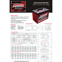 2 x 110AH AGM SLA 12V Deep Cycle Battery