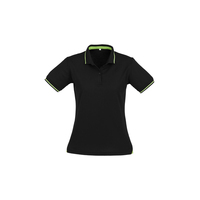 Ladies Jet Polo Black/Cyan 8