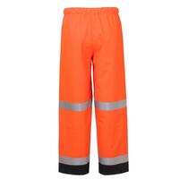 Rainbird Workwear Adults Shelter Pants Small Fluoro Orange/Navy