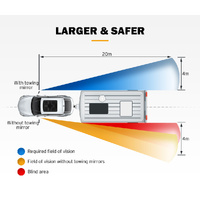 SAN HIMA Pair Extendable Towing Mirrors for Isuzu MU-X MY2013-MY2019 Black