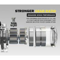TUNGSTEN 12V 12000LBS Electric Winch Synthetic Rope