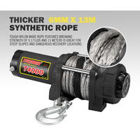TUNGSTEN 12V 4000LBS Electric Winch Synthetic Rope