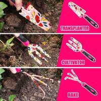 Monika pink tool combo portable household tool set & gardening tool kit
