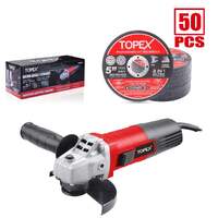 Topex heavy duty 900w 125mm 5" angle grinder w/ 50pcs 5" cutting discs