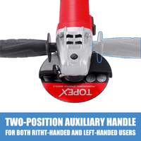 Topex heavy duty 900w 125mm 5'' angle grinder w/ 25pcs 5" grinding wheels