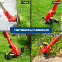 Topex 20v cordless blower and grass trimmer combo kit w/ battery