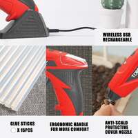 Topex 4v cordless hot glue gun w/ 15pcs premium glue sticks