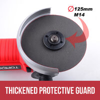 TOPEX 20V 125mm Cordless Angle Grinder 3.0Ah w/ 2 Batteries