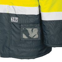TRU Workwear Quilted Rain Jacket with Reflective Tape
