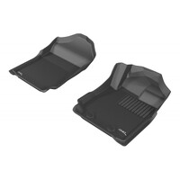3D Kagu Rubber Mats for Ford Ranger PX PX2 PX3 2011-2022 Front Pair Colour Black