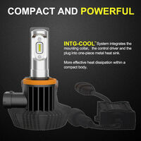 LIGHTFOX Pair H11 H8 H9 Led Headlight Conversion Kit Vehicle Replace Halogen Xenon