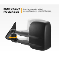 SAN HIMA Pair Towing Mirrors fit Nissan Patrol GU Y61 1997- 2016 Black