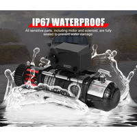 FIERYRED 12V 17500LBS Wireless Electric Winch Synthetic Rope