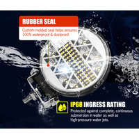LIGHTFOX 2x4inch Round LED Work Light Combo Driving Lamp Reverse Offroad 4WD