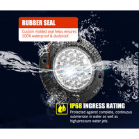 LIGHTFOX 2x 5inch Flush Mount LED Work Light Bar Combo Reverse Round Fog Lamp 4WD