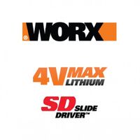 WORX 4V Cordless SD SLIDE DRIVER Screwdriver with Screw Holder - WX255