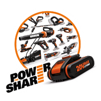 WORX 20V Cordless 125mm Brushless Angle Grinder Skin (POWERSHARE Battery / Charger not incl.) - WX812.9