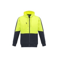Syzmik Unisex Hi Vis Full Zip Hoodie Orange/Charcoal XXS