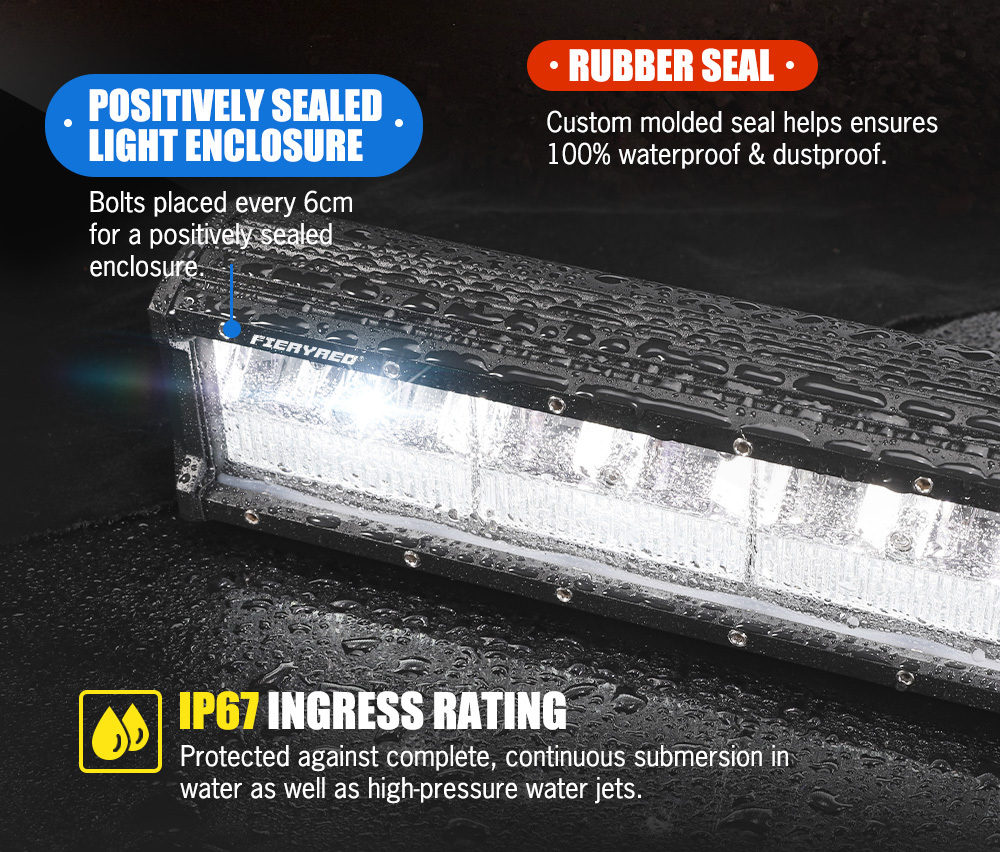 FIERYRED 20inch LED Light Bar combo Driving Lamp Offroad 4WD SUV Truck